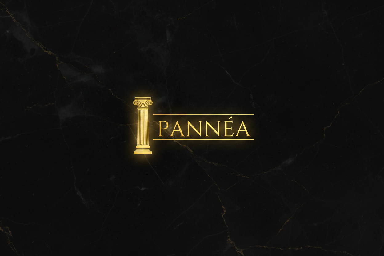 Bannière PANNÉA logo marbre noir